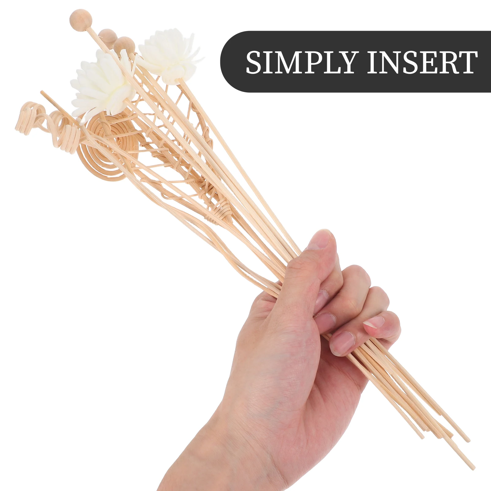 

12Pcs Aroma Diffuser Sticks Natural Rattan Essential Oil Reed Diffuser Set for Home Office Bathroom Air Freshener Decor