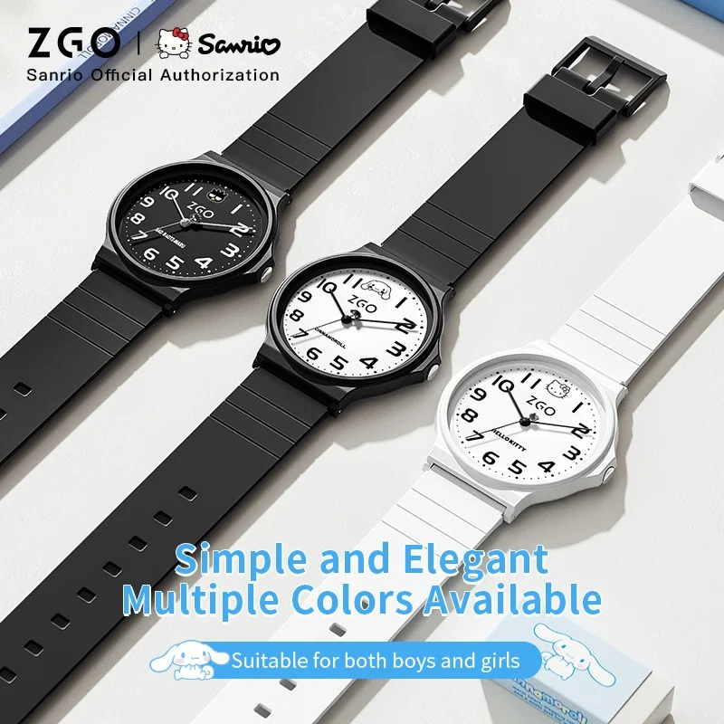 ساعة ZGO Sanrio للأطفال لكل من الأولاد والبنات. ساعة كوارتز للطلاب. ساعة رياضية مقاومة للماء. هدية 8522