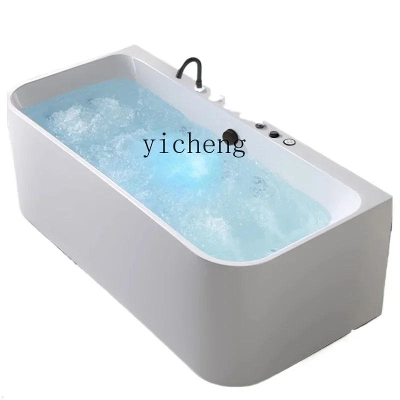 XL household light luxury square double constant temperature thin edge thickened independent bathtub basin