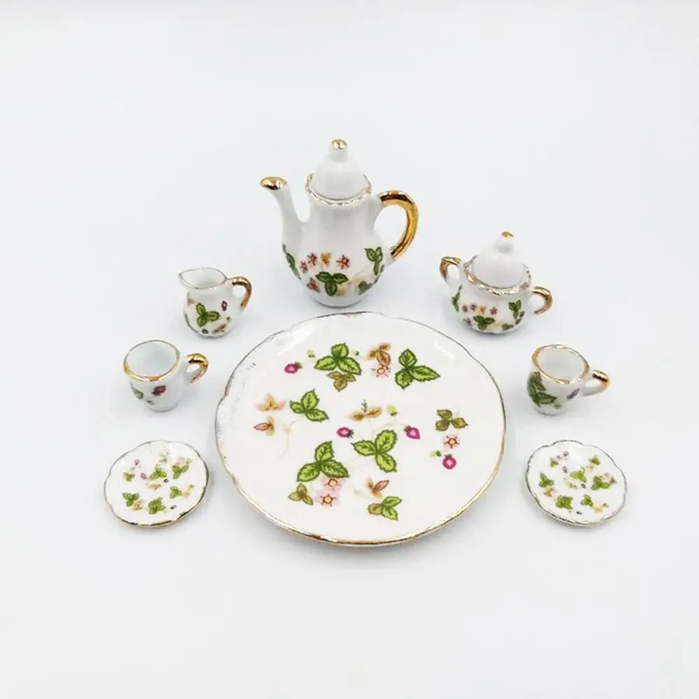 Nuevos Mini accesorios para casa de muñecas de cerámica, 9 estilos, taza de té de China, juego de botellas para casa de muñecas para muñeca BJD 1/6/para muñeca Blythe de 1,5"