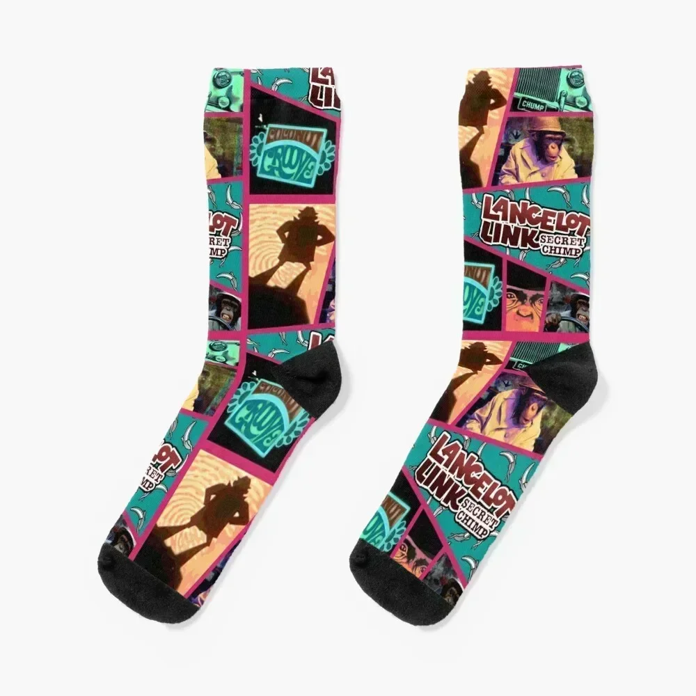 

Lancelot Link Secret Chimp Socks kawaii custom aesthetic kids Men's Socks Women's