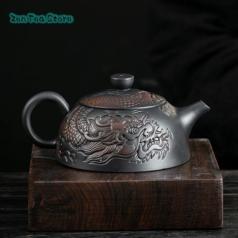 Beige Ru Kiln Teapot Ceramic Single Home Kung Fu Tea Set Large Open Piece Can Raise Ru Porcelain Xishi Pot Tea Infuser