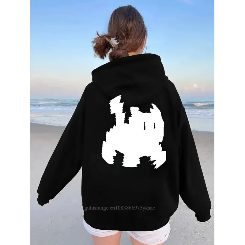 Y2K Streetwear Hoodie Halloween Gifts Abstract White Graphic Print Fall Clothes Autumn Winter Daily Wear Gift For Her