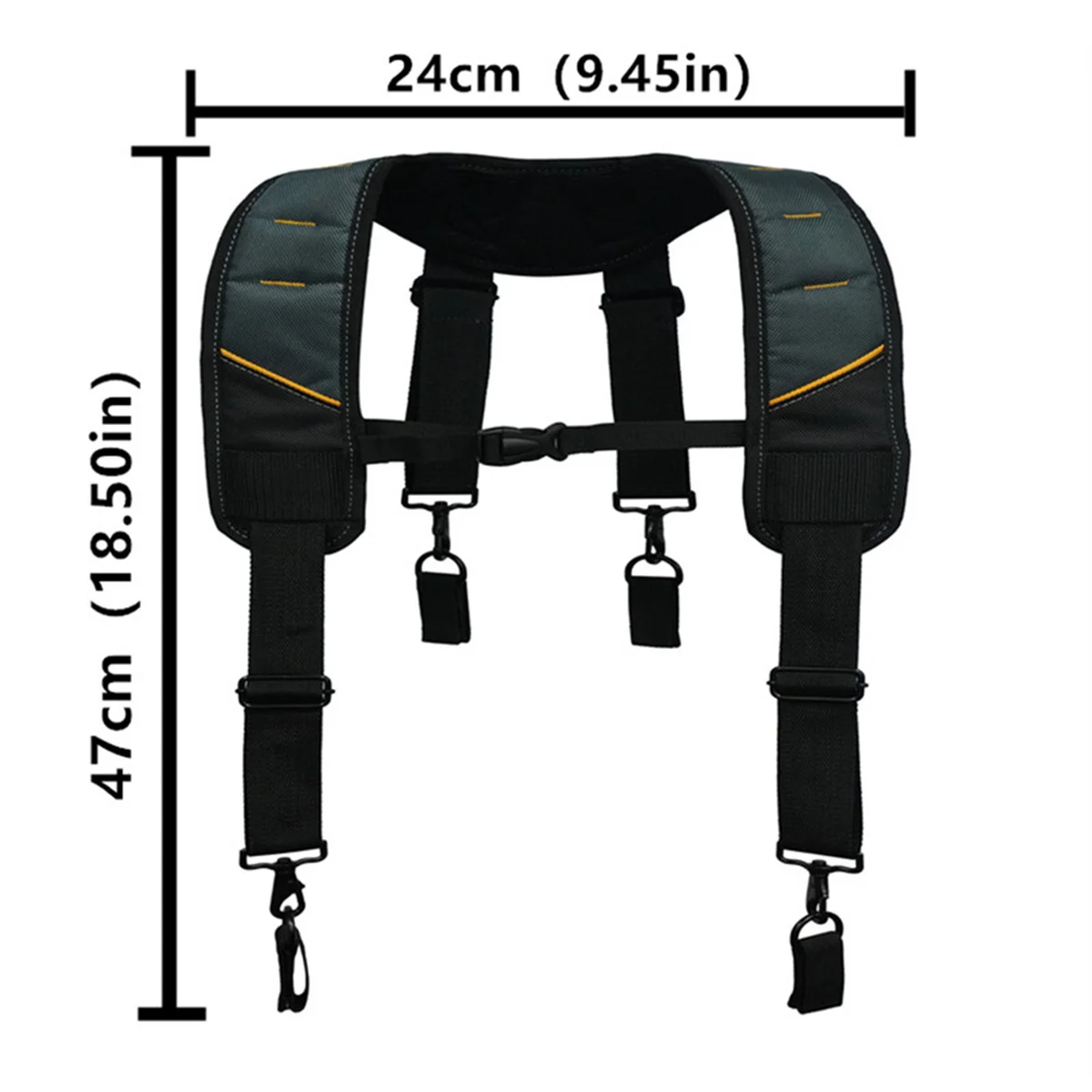 Cinturón de trabajo TOOLSTACK de 2 piezas y correa para el hombro, correa de construcción pesada, duradero, combinado con cinturón de herramientas de suspensión rápida para exteriores