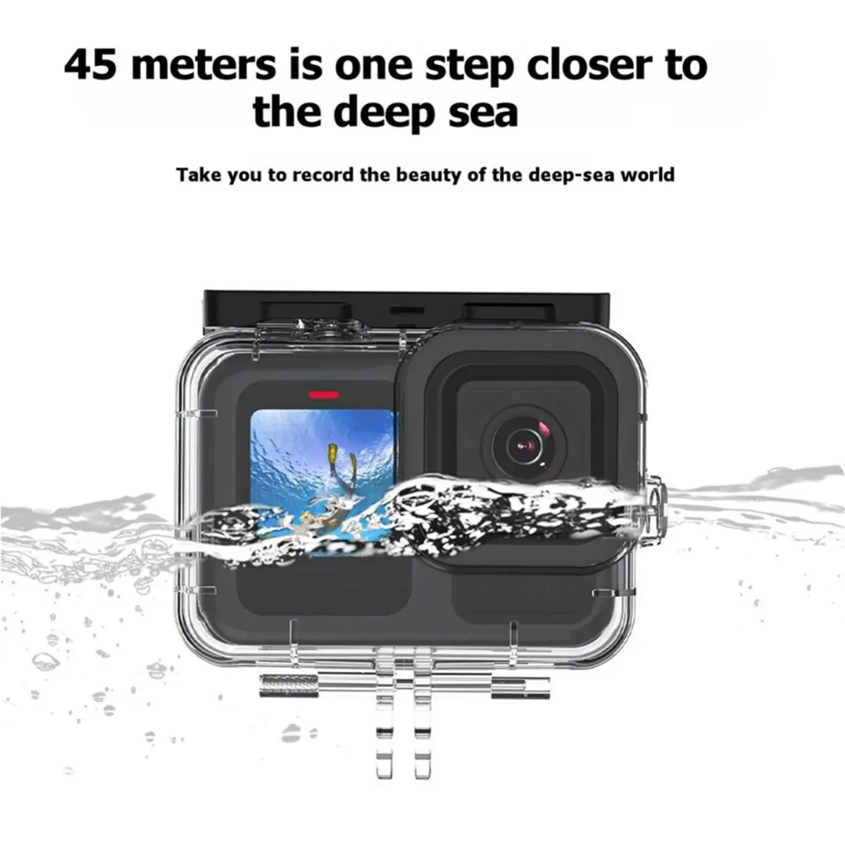 For 13/12/11/10/9 Waterproof Case Housing Diving Protective Underwater Dive Cover 45M for Go Pro Accessories