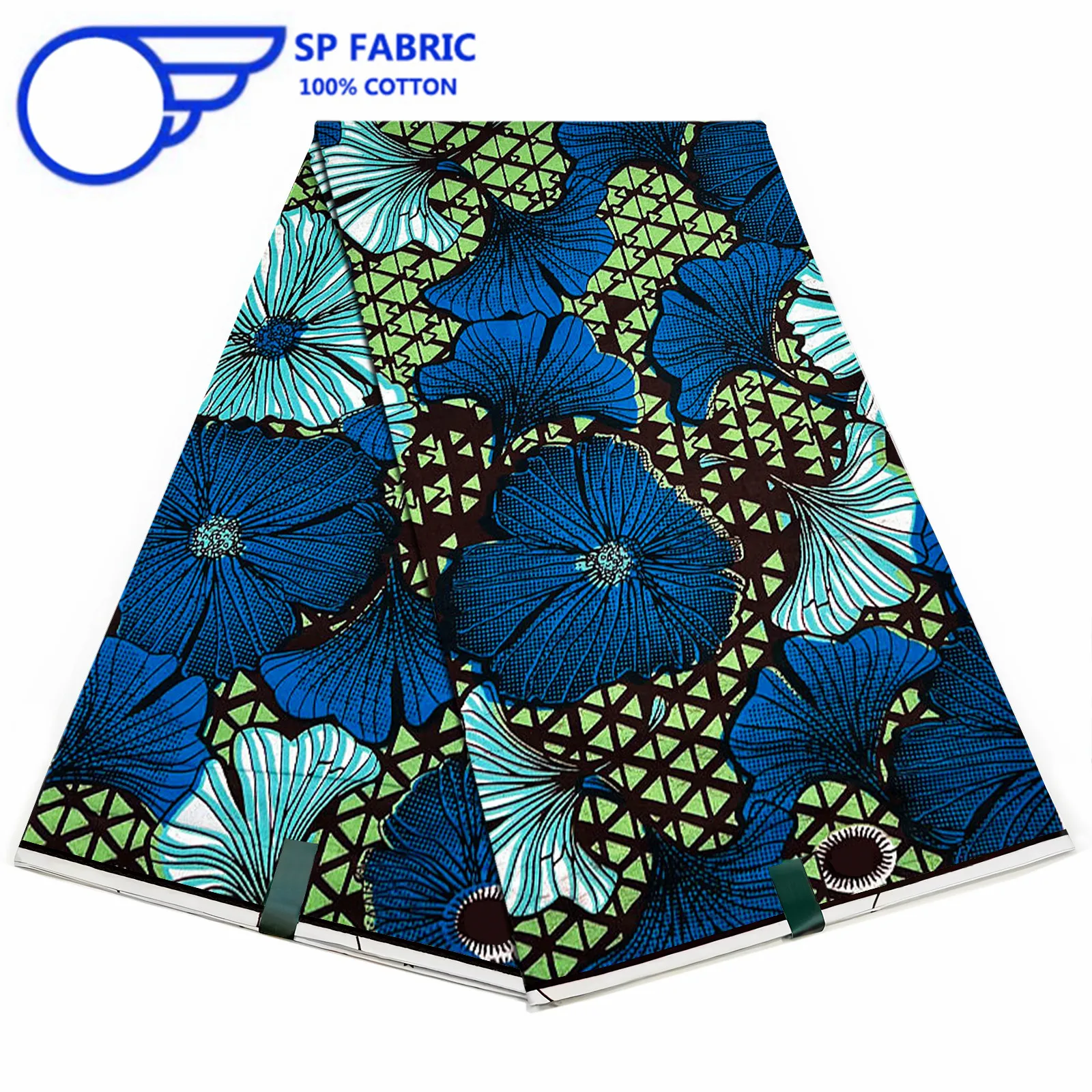 100% tela de algodón con estampado de cera Super Ankara Original de Holanda, 6 yardas, tela Batik africano holandés suave Real para coser LSP-130