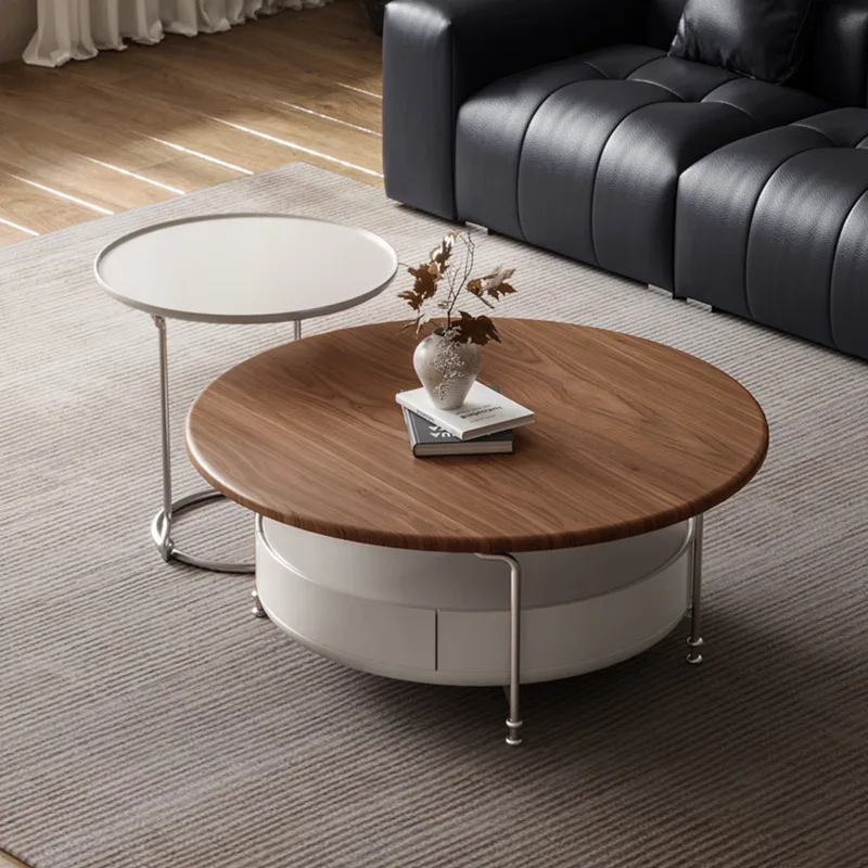 الفولاذ المقاوم للصدأ الخفيفة الفاخرة الراقية شقة صغيرة غرفة المعيشة المنزل الحديثة طاولة القهوة بسيطة #4