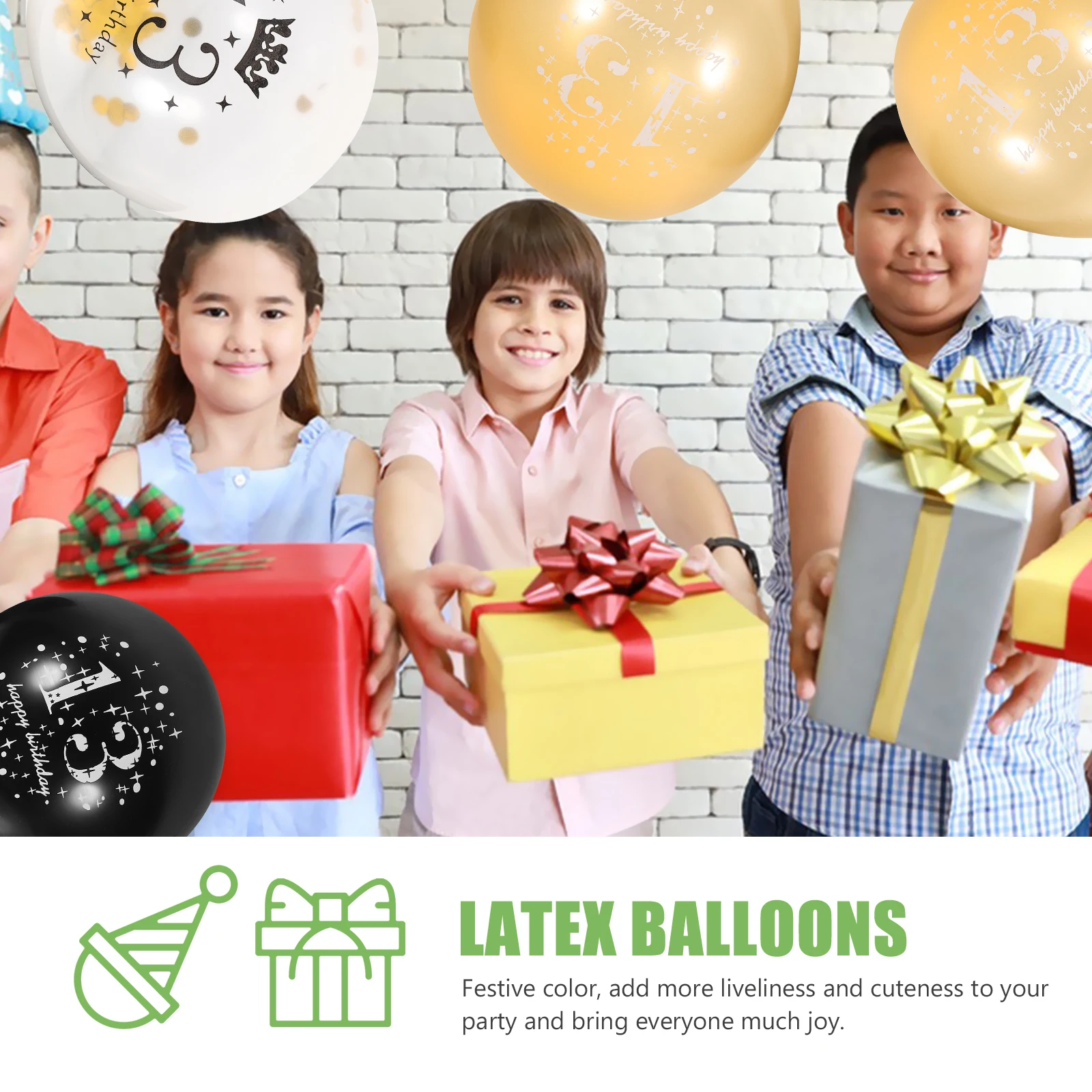 

12Pcs Birthday Party Decoration 13Th Birthday Balloons Latex Balloon Kit for Kids Party Photo Prop Colorful Festival Decorations