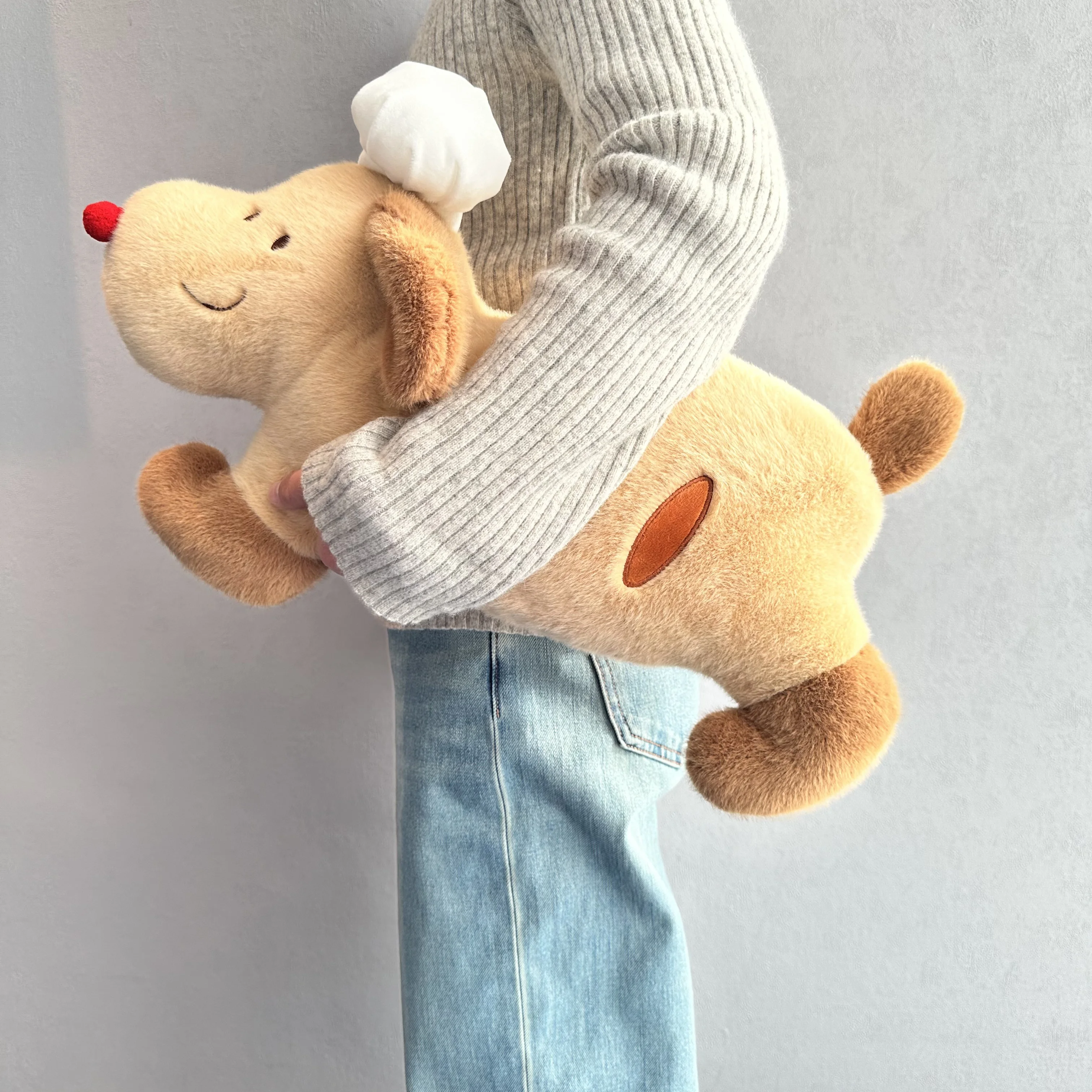 Original French Baguette Bread Dog Plush Toy, Stuffed Toy Dog, Chef Hat Dog Plush Pillow, Sofa Cushion, Plush Dog Doll