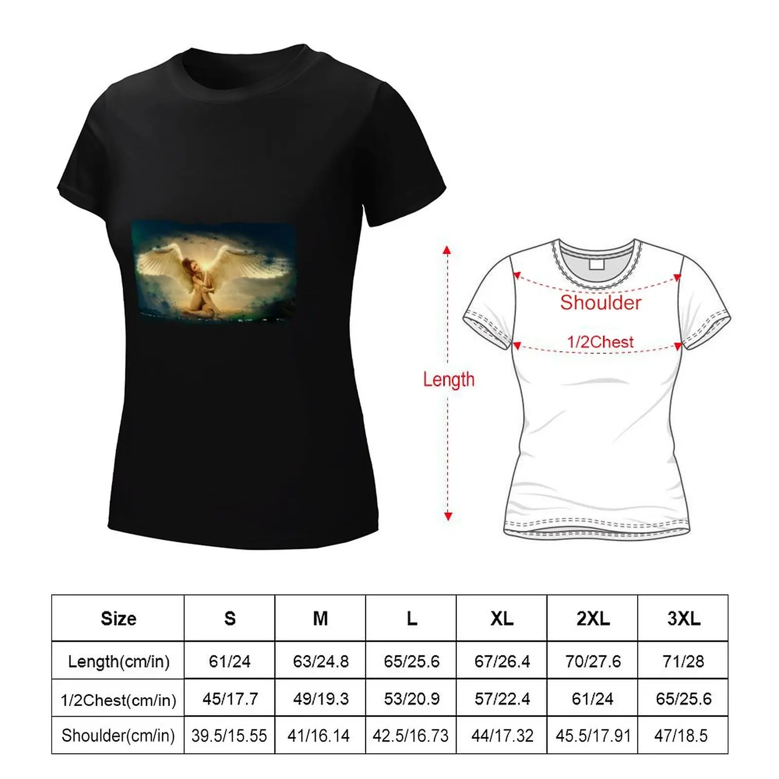 Angel T-Shirt aesthetic clothes funny oversized Women clothes