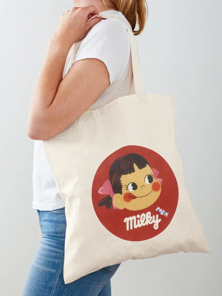 

Retro Milky Peko-chan Tote Bag Canvas bag for women bags luxury women Women's bag shopping bags foldable