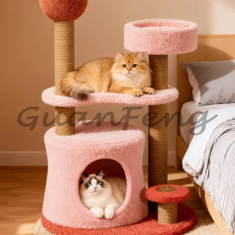 Colorful Smooth Watching Cat Tree Birding Perch Pet Supplies