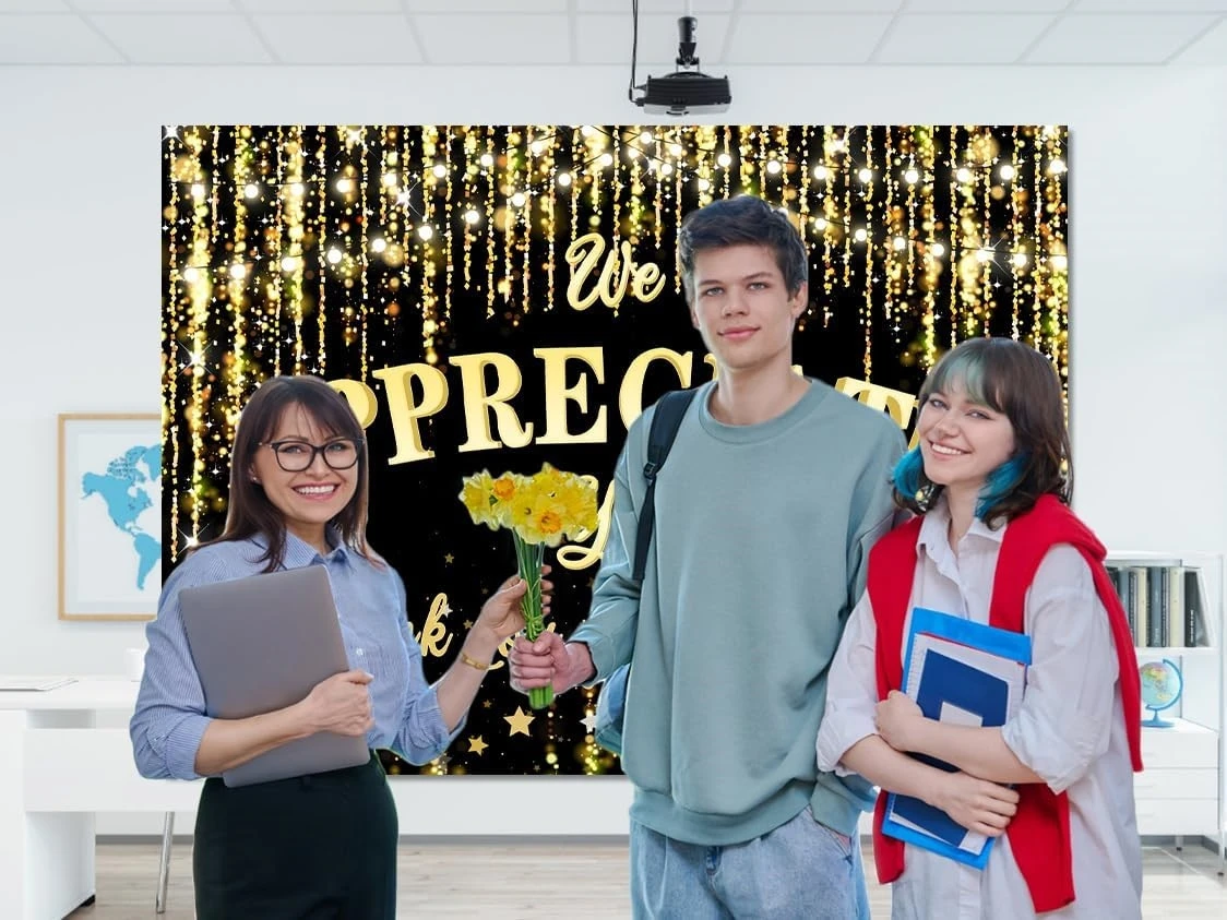 Aprecie que te profesores profesores Doctor enfermera personal fondos brillantes suministros para fiestas fondos de estudio de fotografía