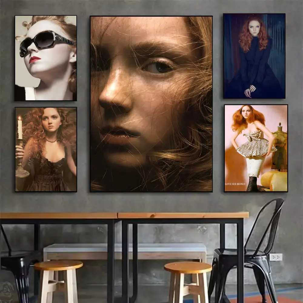 l-Lily c-Cole Supermodel Poster Durable HD PVC Wall Art - Waterproof Dustproof Easy Install For Home Cafe