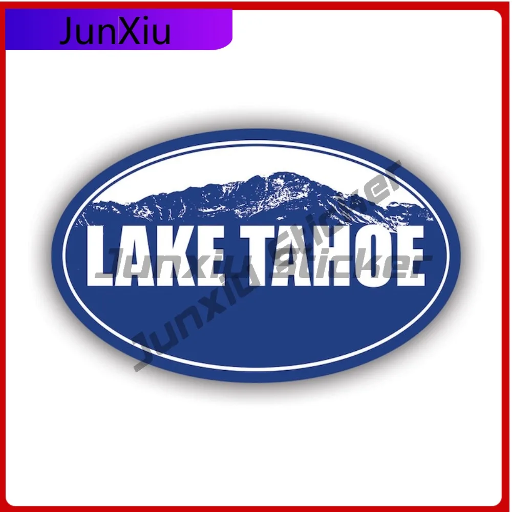 

Oval Lake Tahoe Trendy Window Anti Scratch Decal UV Sticker skiing snow ski Protected mountain euro Trendy Anti Scratch
