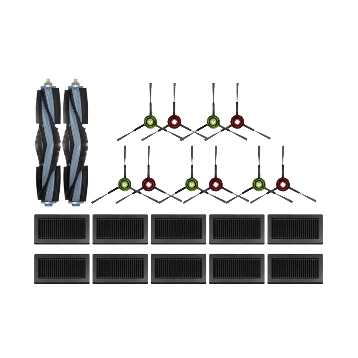 أجزاء المكنسة الكهربائية لـ CC Robot مكانس الأسطوانة الجانبية الرئيسية فرشاة فلتر Hepa قطع الغيار استبدال الملحقات