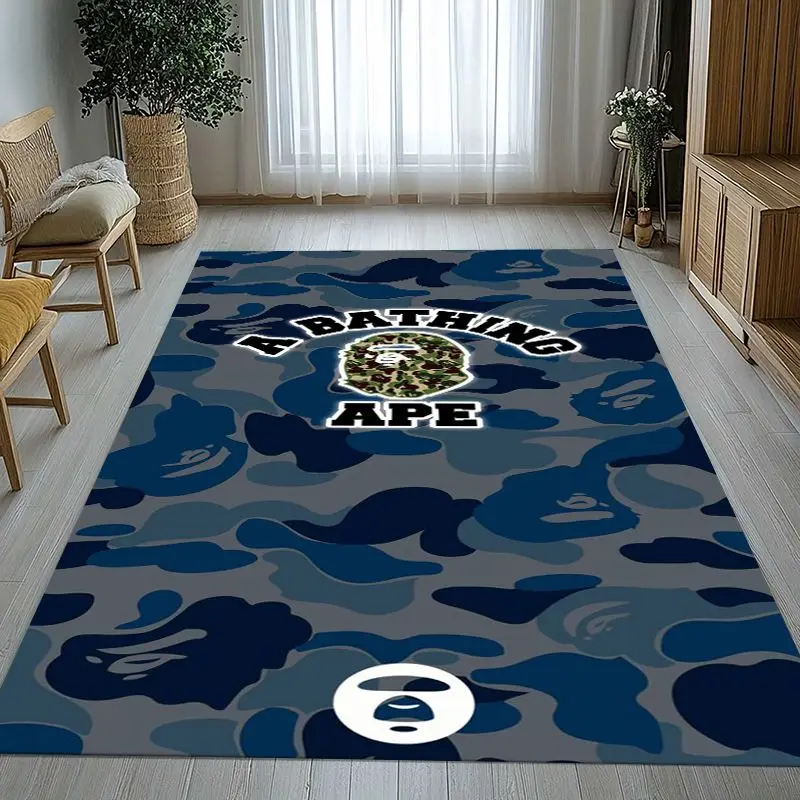 Modern B-Bape Style Camo Graffiti Soft Non-Slip Large Area Rug for Living Room,Bedroom Playroom Carpet Mat for Sofa,Home Décor