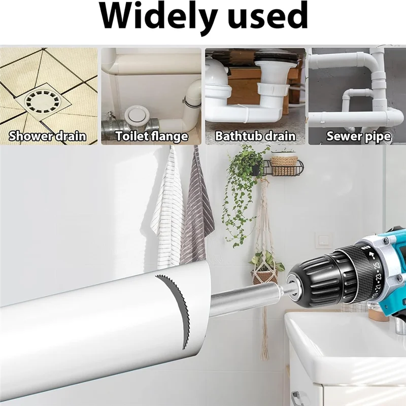 ABHU Inside Pipe Cutter For PVC Pipe 1/4 Inch Hex Shank Impact Connect Inside PVC Pipe Cutter Cutter Tool Set For Drill