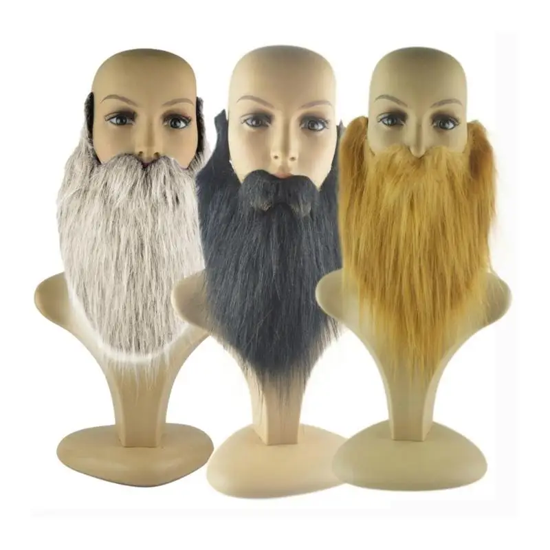 652f Halloween Fake Beard Fausse Fausse Moustache Hair ACCESSOIRES ACCESSOIRES MUSTACHES Costume, Cosplay Supplies Prop