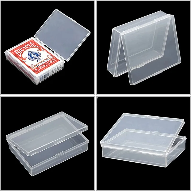 Caixa transparente para cartas de jogos, caixa para armazenamento de cartas, organizador de cartas, caixa vazia para armazenamento de cartas de jogos