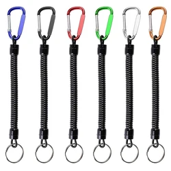 Retractable Fishing With Anti-lost Hand Rope Telescopic Spring with Carabiner Fishing Rope Retention Rope Fishing Tools Tackle
