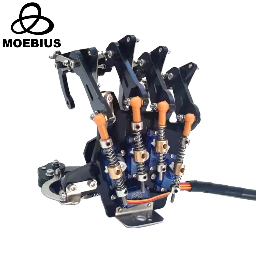 

300G Load Bionic Mechanical Claw 5 Finger Robot Claw 5 DOF Palm Gripper Finger Diy Educational Training Kit