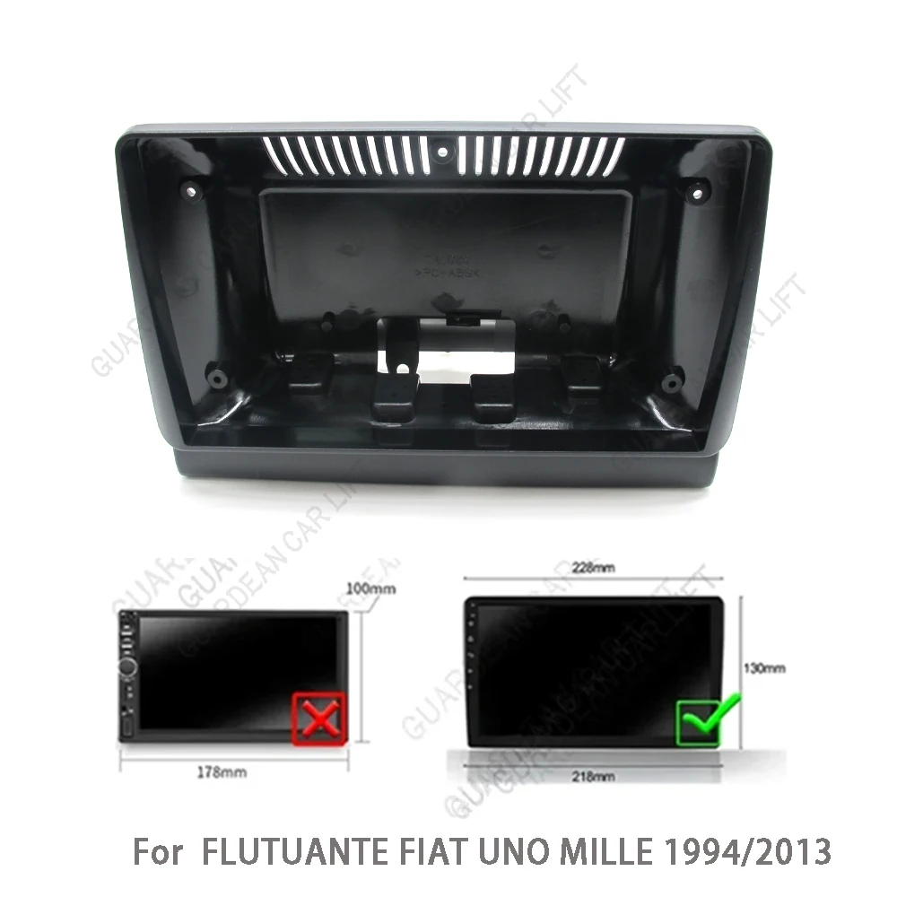 9 Inch Fascias Car Radio For FLUTUANT Fiat Uno/EFiorino 1994-2013 Android Stereo Frame Player 2 Din Head Unit Panel Dash Trim