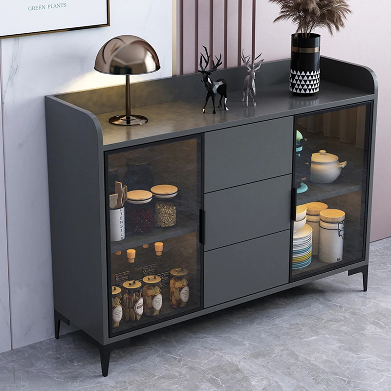 Grey Cube Skincare Living Room Cabinet Coffee Station Modern Storage Buffet Cabinet Display Kitchen Cajoneras Bedroom Furniture