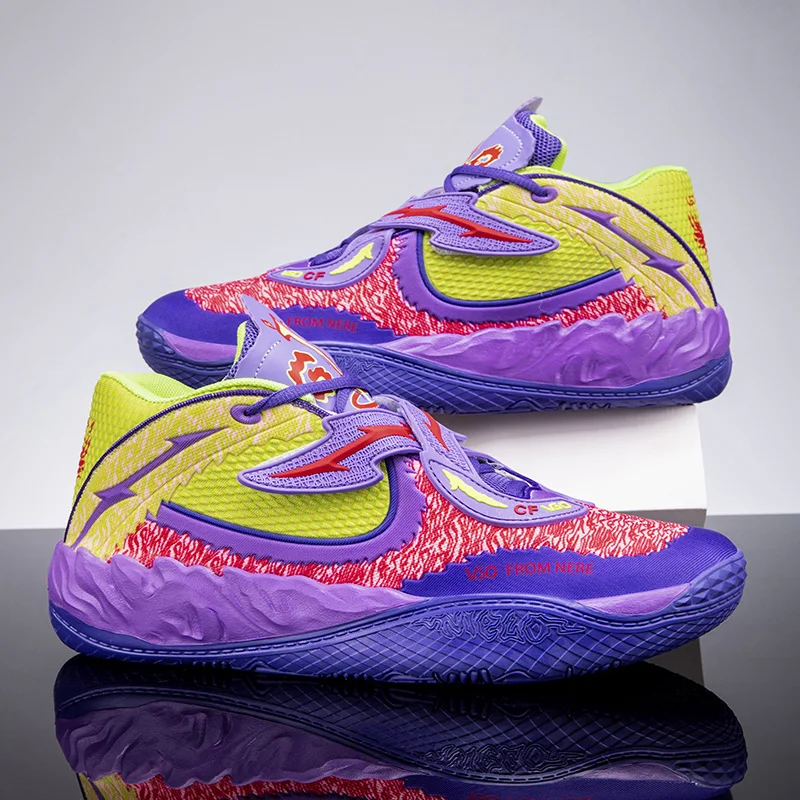 

Men's Basketball Shoes Breathable Cushioning Non-Slip Wearable Runing Shoes Gym Training Athletic Basketball Sneakers for Men