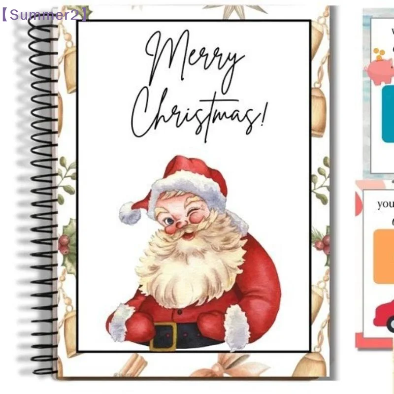 Spiral-Bound Christmas Gift Card Book Festival Christmas Gifts For Teenagers Greeting Card Organizer Greeting Cards Holder〔Sum2〕