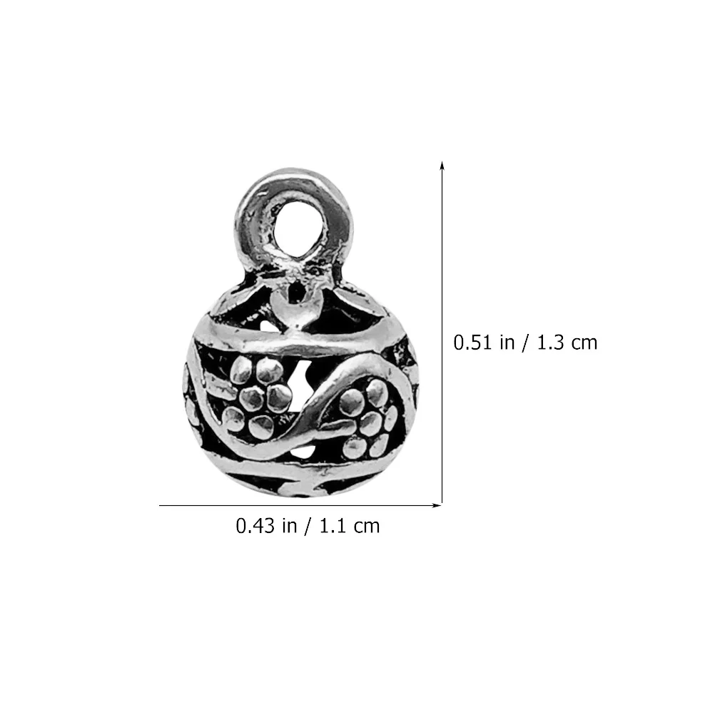 

20pcs Alloy Jewelry Accessories Hollow Balls Vintage Charms DIY Decorative Metal Pendant for Necklace Bracelet Crafts Projects