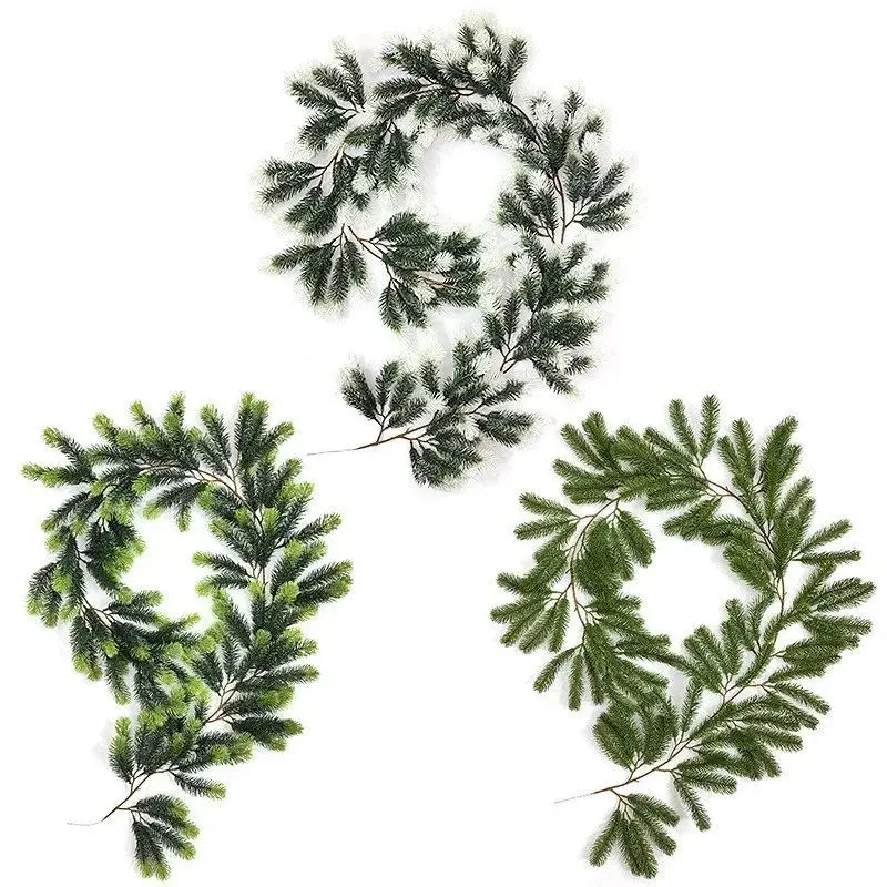 180cm Artificial Plants Pine Needle rattan Wedding Wreaths Home Outdoor Garden lawn Christmas Tree diy Decor Hotsale highquality