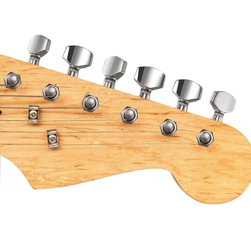 77UF Retro Inline Guitar Locking Tuners for Fender ST TL Electric Guitar Parts, Chrome