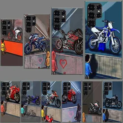 Motorcycles on display Clear Phone Case for Samsung Galaxy S24 S23 S21 Plus S20 FE S22 S26 Ultra S25 Edge TPU Capa Cases Cover S