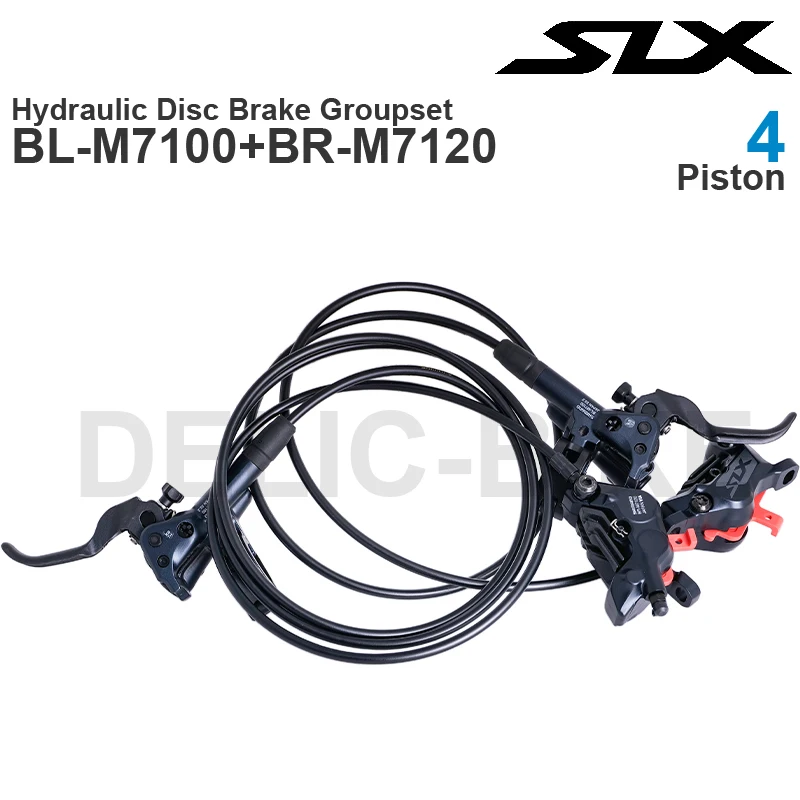 SHIMANO SLX M7100 Hydraulic Brake groupset  BL-M7100 Lever BR-M7120 4 piston Brake with  Pads for MTB Bike Original parts