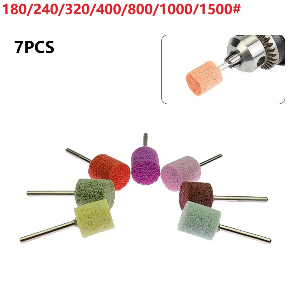 Herramienta rotativa de cabezal de pulido, amoladora de fibra de nailon no tejido, 180/240/320/400/800 #, nuevo