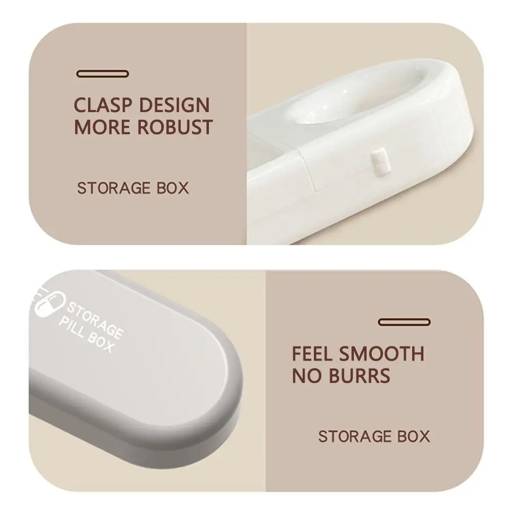 حافظة حبوب الدواء المحمولة ذات سعة كبيرة ومقاومة للرطوبة ومنظم حبوب الدواء اليومي وخفيف الوزن ومتين صندوق تخزين حبوب الدواء