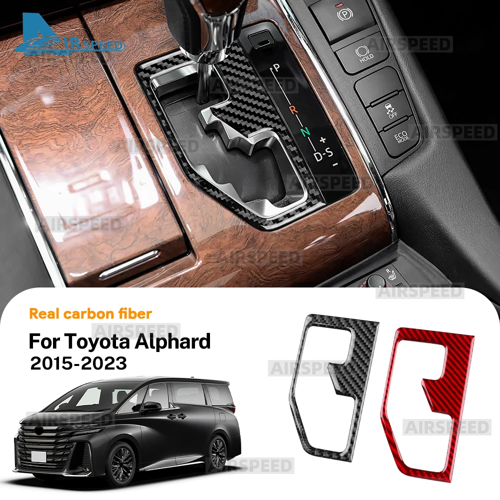 

Real Soft Carbon Fiber Sticker For Toyota Alphard 2015 2016 2017 2018 2019 2020 2021 2022 2023 RHD Car Gear Shift Panel Trim