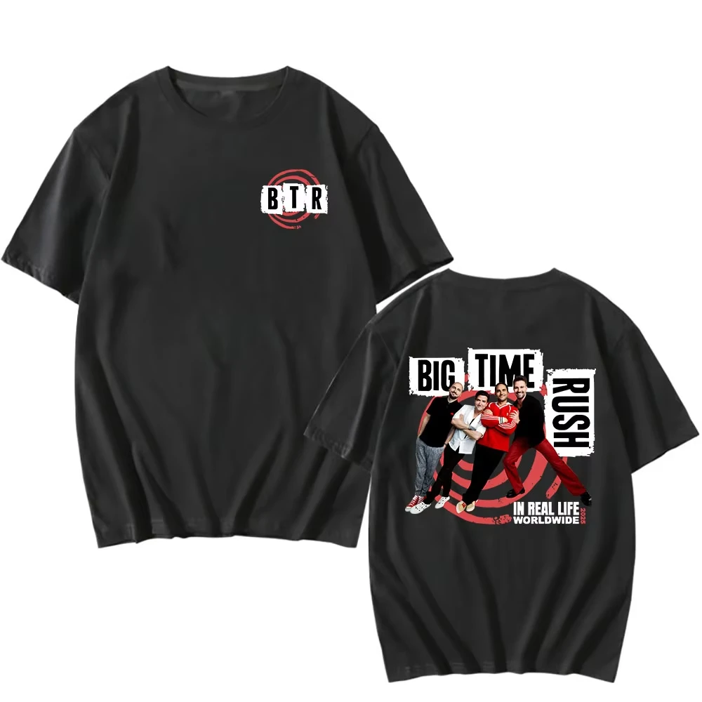 

BTR IN REAL LIFE WORLDWIDE 2025 TOUR TEE Rock Band Big Time Rush Tshirts Loose Casual Men Women T-shirt Graphic Print Clothing
