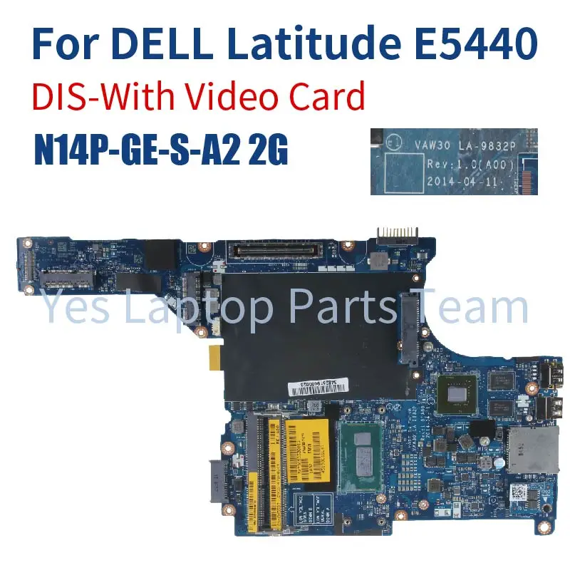 Imagem -03 - para Dell Latitude E5440 Laptop Mainboard La-9832p 0p9x5m 0p9c5w 0xu0f4 0c4f9t 0kyg98 i3 i5 I74th Gen 2g Notebook Motherboard