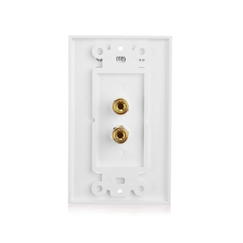 2 Pcs Speaker Wall Plate Home Theater Wall Plate Audio Panel, 4 Posts & 2 Posts