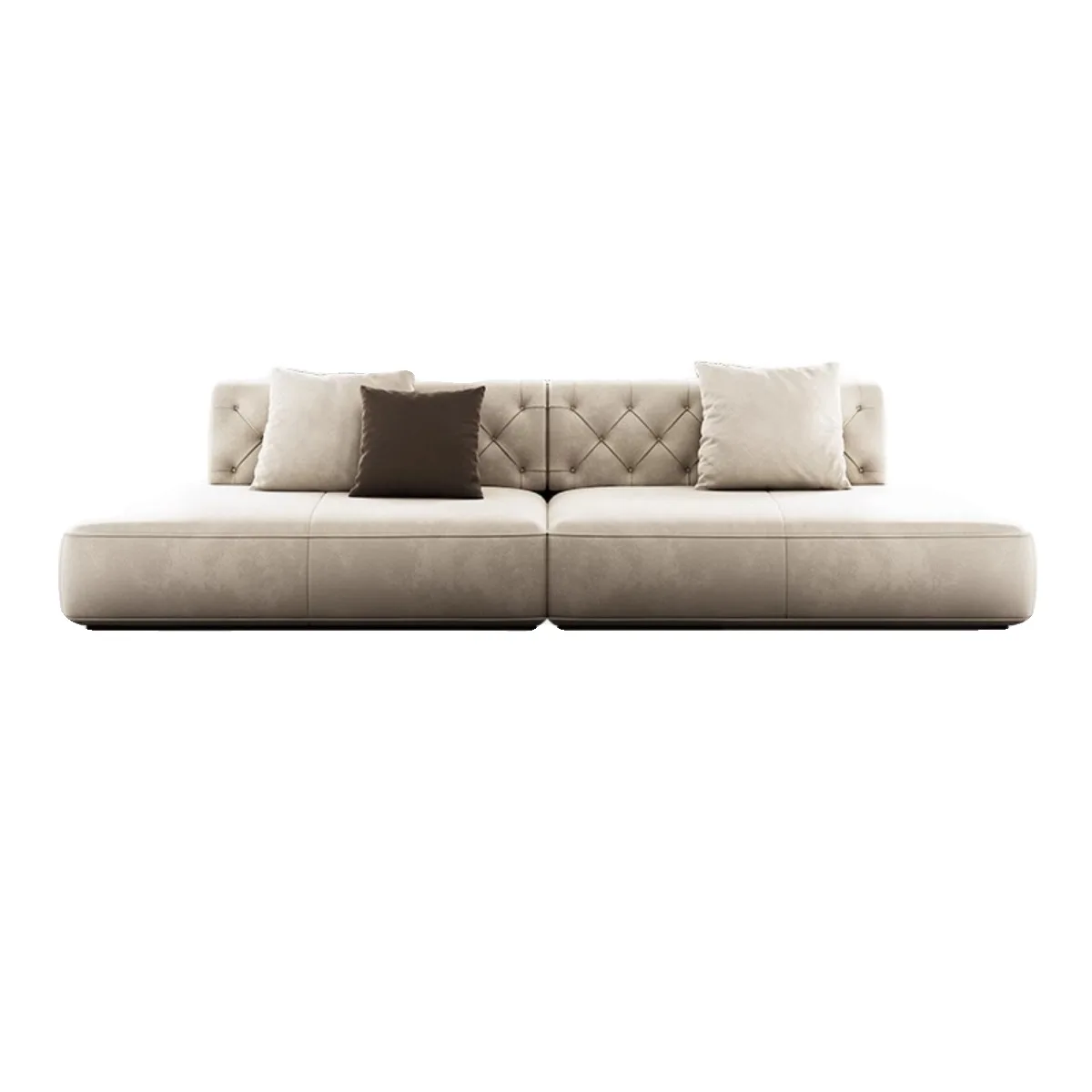 

Simply row fabric sofa designer modern new wabi sandy wind small apartment living room without armrest module
