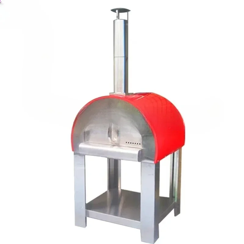 Fruit wood design wood-fired pizza oven with charcoal heating baking equipment