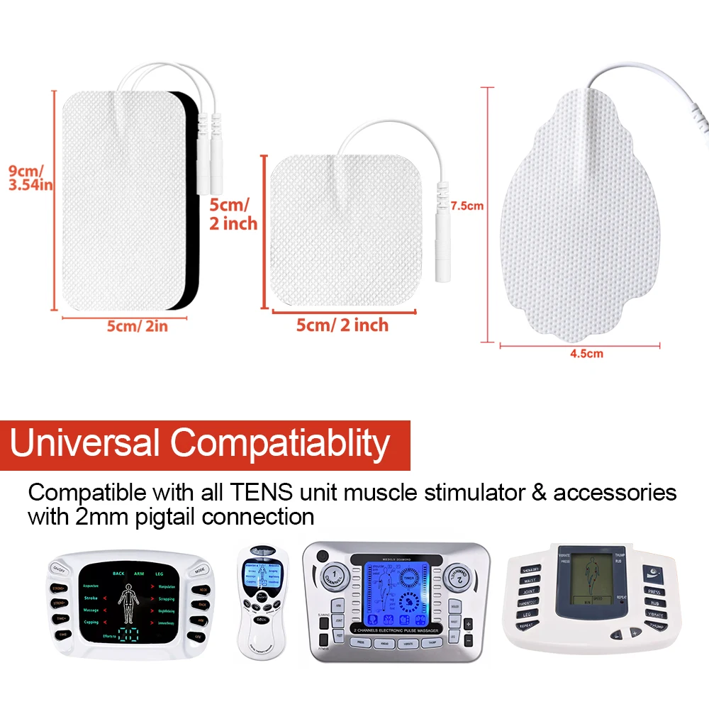 120pcs 3 Types TENS EMS Muscle Electrostimulator Patches Self-adhesive Electrode Pads Gel Patch For Acupuncture Nerve Massager