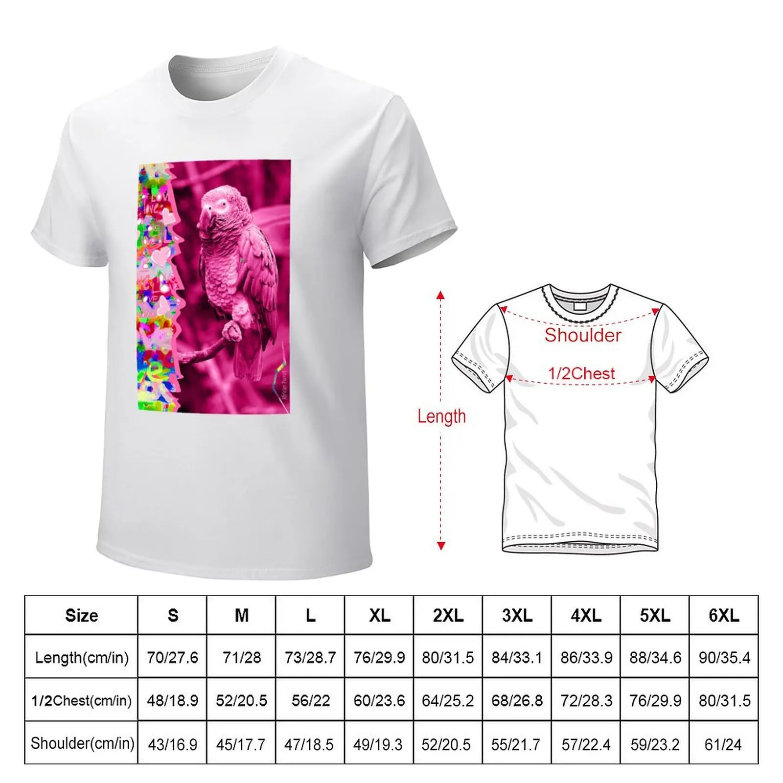 African Parrot (design by ACCI) Love Graffiti T-shirt customs summer tops hippie clothes plain workout shirts for men