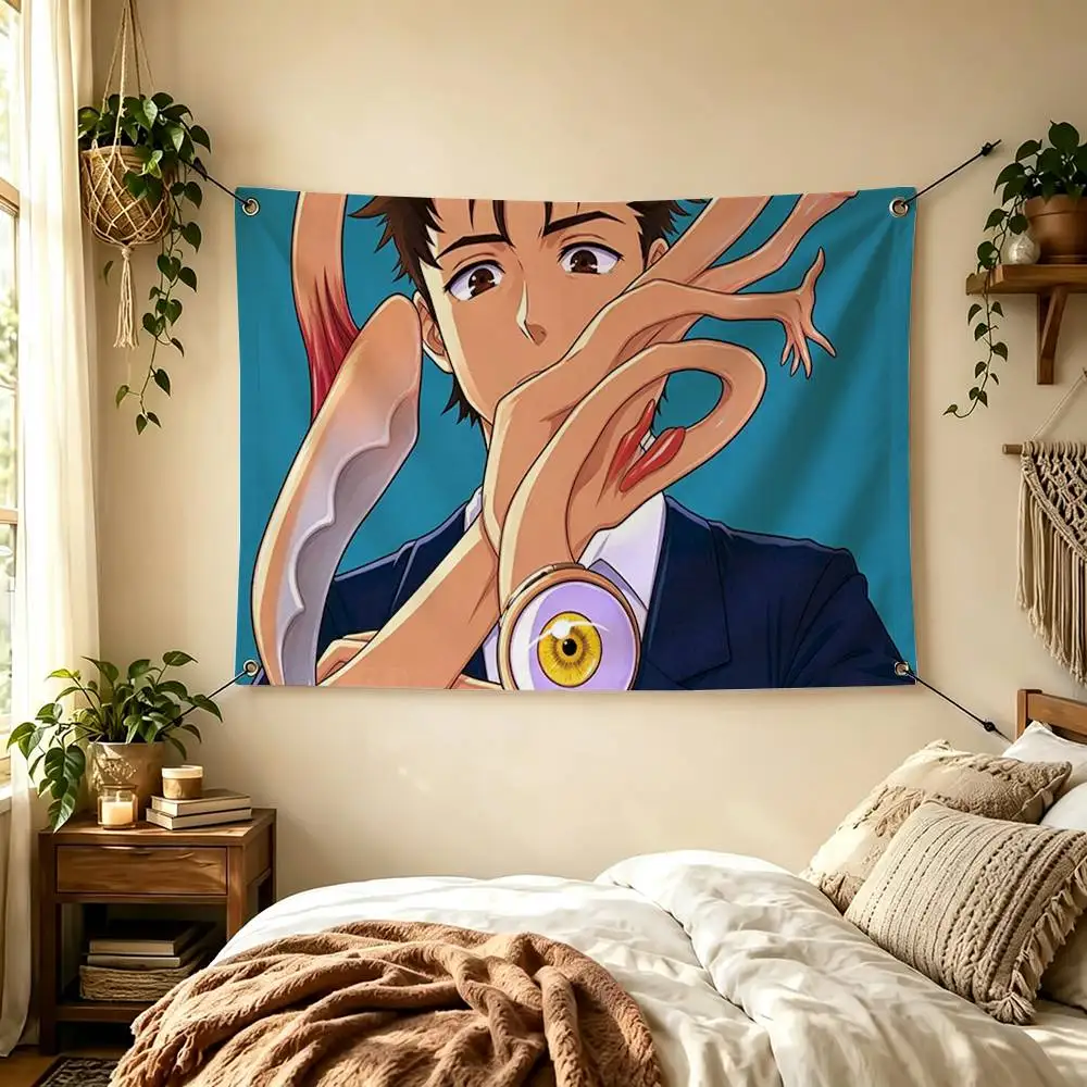 Shinichi Izumi Flags Wall Hanging Tapestry Outdoor Garage Room Decorative flag Background Blanket