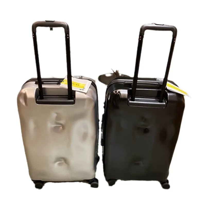 Italy Damaged Trolley Case Universal Wheel Trendy Retro Concave-Convex Suitcase Ultra-Light Luggage Large Capacity Suitcase