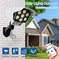 77LED Outdoor Waterproof Solar Light with Remote Control 3 Modes Motion Sensor Solar Wall Lamp for Garden Yard Patio Deck Garage