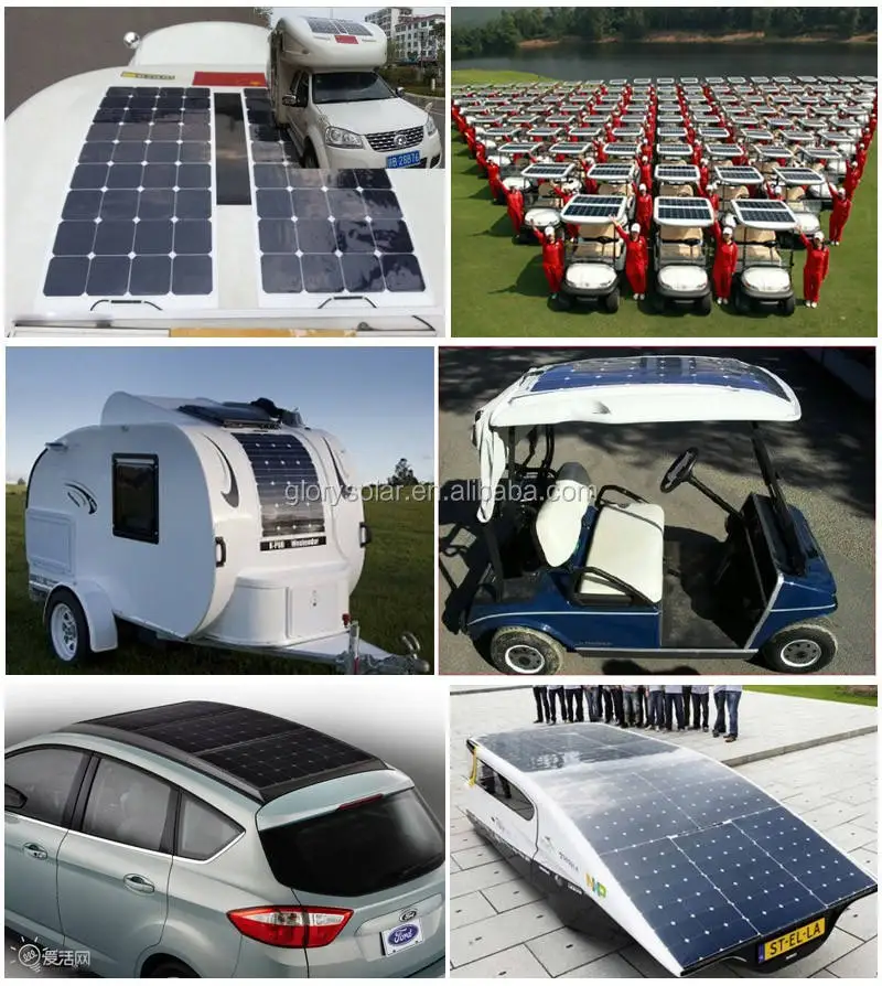 100W Flexible Solar Panel for Roof Ship RV Golf Car Marine-3M Glue Included