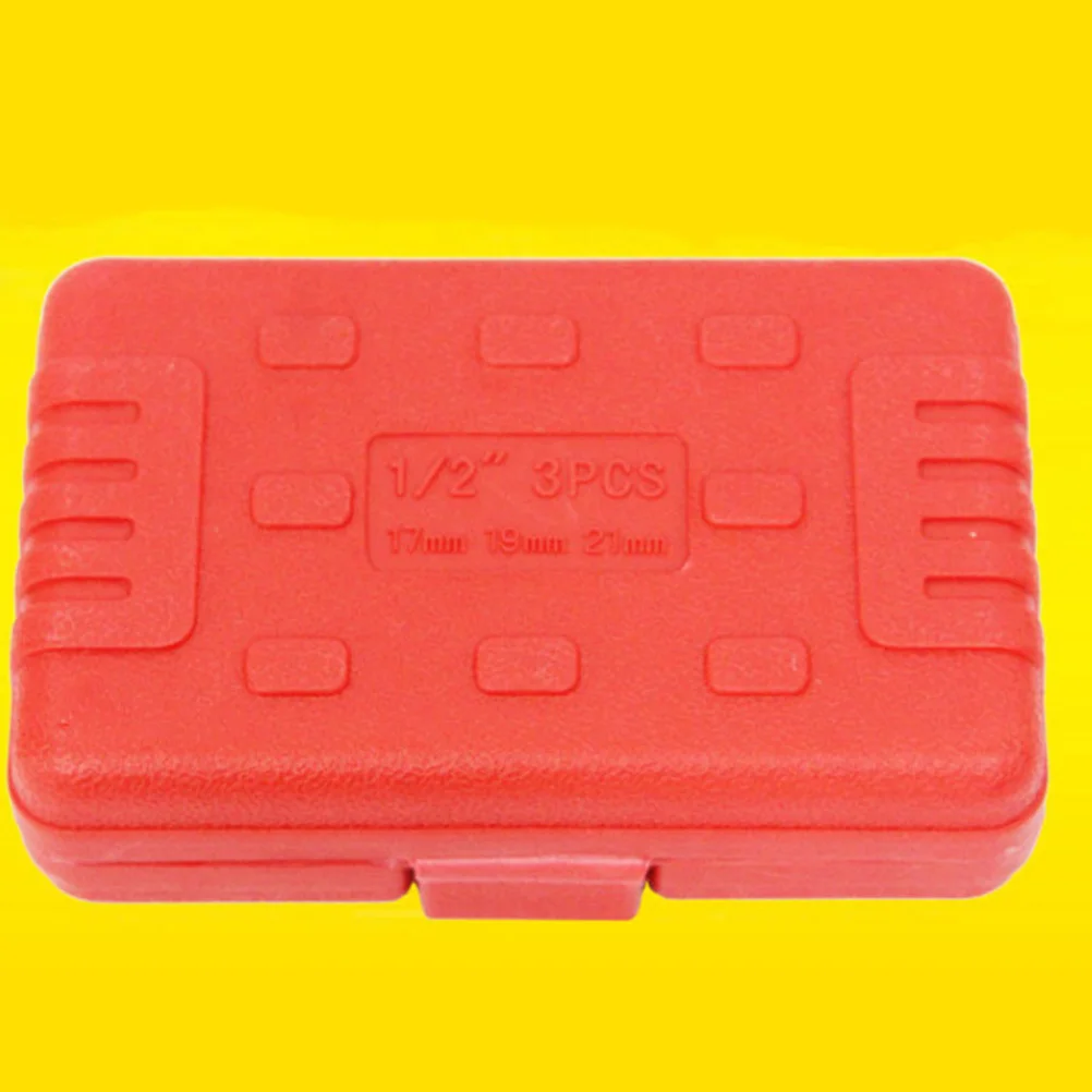 

3pcs 17Mm 19Mm 21Mm Color Sleeve Alloy Thin Wall Wheel Nut Socket For Car Repair Tools Durable Lightweight Extension Metal Nut